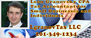 Leon Granovsky - LGranovTax LLC - Accountant - Accounting - Income Tax - CPA - Tax - Fair Lawn - NJ - 201-349-1234